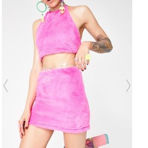 Fushia Fur Set